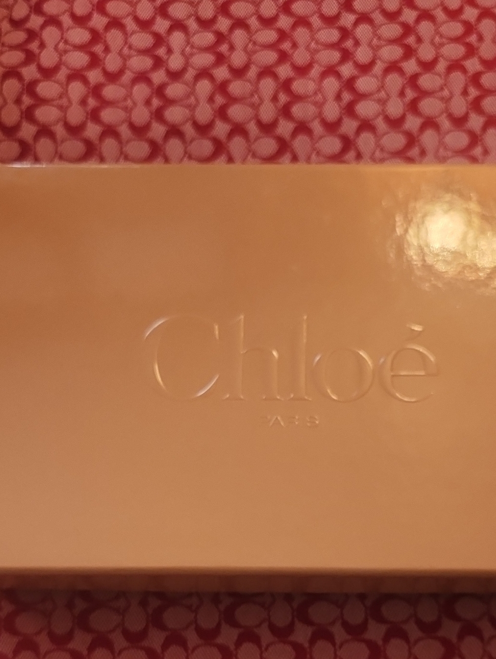 Chloé Pale Peach Logo Box